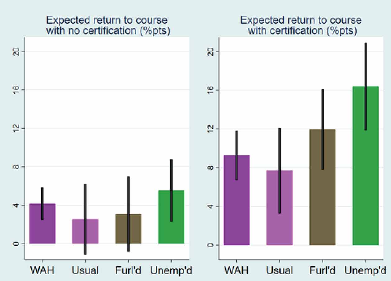 Graph - expected returns to training