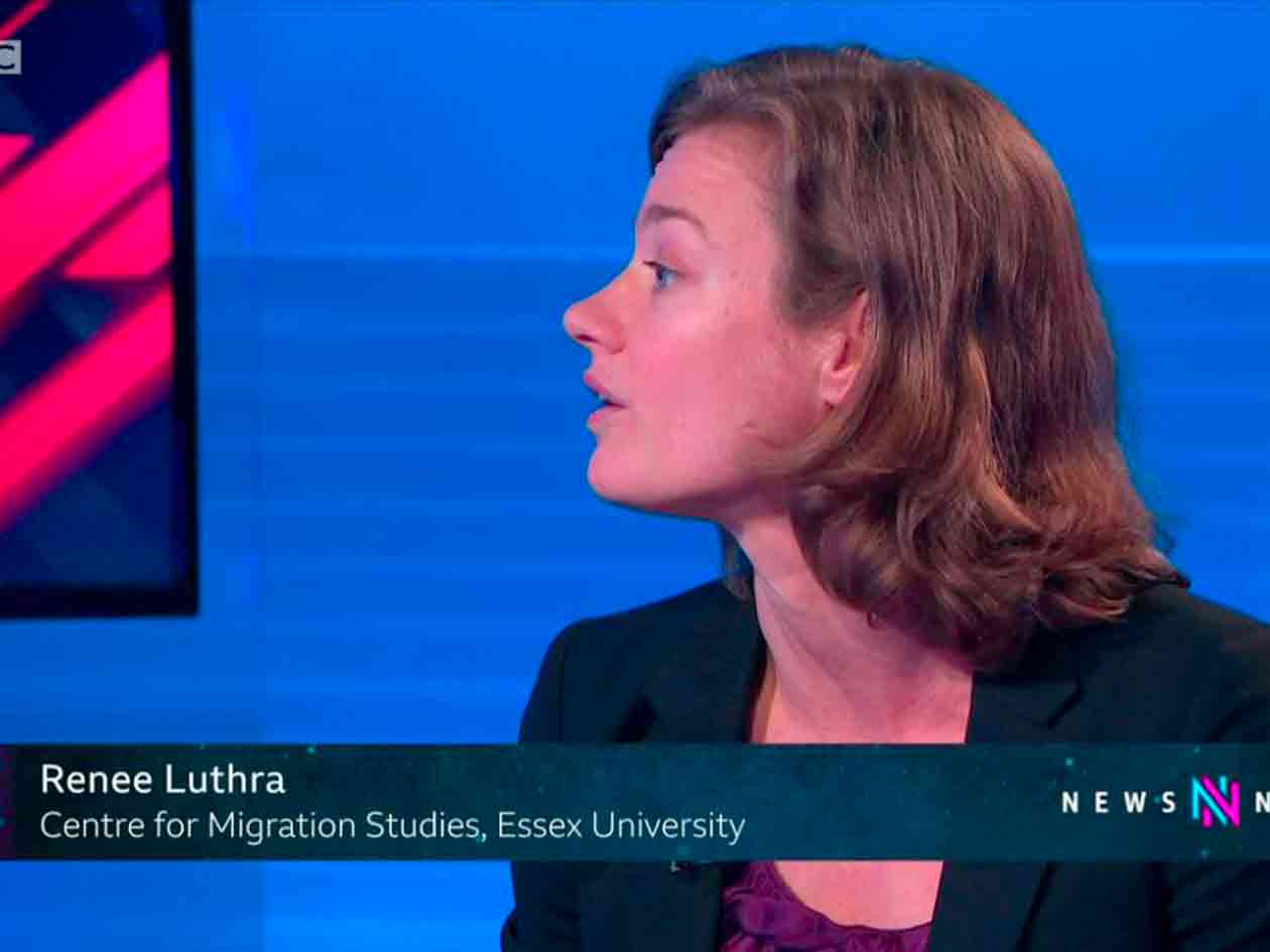 Renee Luthra on Newsnight