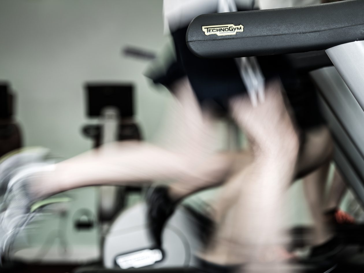 people exercising